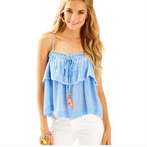 Lilly Pulitzer Summer Seersucker Mays Top